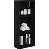 vidaXL Armadio da bagno a muro Rovere Nero 30 x 14 x 70 cm, Mobile bagno moderno, ripiano rettangolare, storage funzionale, soluzione salvaspazio, design elegante