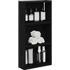 vidaXL Armadio da bagno a muro Rovere Nero 30 x 10 x 60,5 cm, Mobile bagno moderno, ripiano rettangolare, storage funzionale, soluzione salvaspazio, design elegante