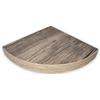 MECSAL CASALINGHI Mensola da parete muro angolare pensile scaffale triangolare sistema reggimensola a scomparsa in legno vari colori 24 * 24 * 4 cm (Noce)