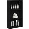 vidaXL Armadio da bagno a muro Rovere Nero 40 x 14 x 70 cm, Mobile bagno moderno, ripiano rettangolare, storage funzionale, soluzione salvaspazio, design elegante