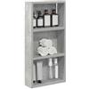 vidaXL Armadio da bagno a muro Grigio Cemento 30 x 10 x 60,5 cm, Mobile bagno moderno, ripiano rettangolare, storage funzionale, soluzione salvaspazio, design elegante