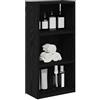 vidaXL Armadio da bagno a muro Rovere Nero 30 x 16 x 62,5 cm, Mobile bagno moderno, ripiano rettangolare, storage funzionale, soluzione salvaspazio, design elegante