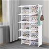 LANTUS Lantùs Scarpiera, Mobile per Scarpe, Armadio per Scarpe con Porta, Organizzazione per Scarpe, Scatole per Scarpe, per Ingresso, Soggiorno, Camera, 83 x 32 x 156 cm (Bianco)