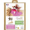 GOMILLE Danza/Stella - Decorazione 3D certificata PEFC 100% - Kit per il tempo libero creativo a forma di legno da dipingere per bambini