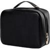 LLELEMAMO Consulbefor Bag, 2024 New Multi-Compartment Toiletry Cosmetics Bag, Large-Capacity Travel Cosmetic Bag, Waterproof Pu Leather Portable Storage Makeup Bag (Black)