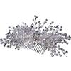 Habrur Pettine per Capelli da Sposa Fermagli per Capelli Eleganti Accessori Per Capelli Da Sposa Da Sposa, Gioielli Fatti A Mano Con Strass Di Cristallo, Festa Nuziale Accessori per Capelli da Cerimonia ( Bl