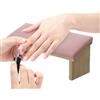 Generico Poggiabraccio per unghie, poggiamano per unghie Tech,Poggiamano per manicure in pelle PU in legno con design smussato-Robusto bracciolo per lucidatura delle unghie, comodi accessori per per