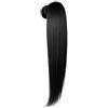 Ser Mulher Coda Capelli Extension di Cavallo Lunga 90 cm - Termofibra Resistente, Effetto Naturale - Peso: 185 g - Facile da Applicare - Coda Finta Capelli Lisci, (Nero, Lisci) MARILIA