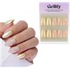Gelify Unghie press on. Press on nails gel. Unghie finte adesive. Unghie adesive in soft gel con colla Gelify. (Butter chrome)