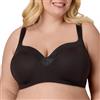 Playtex Balconette Underwire Bra, Plus-Size Bras Available, Full Coverage, Moisture-Wicking, 4802 Reggiseno a t-Shirt, Vestito in Nero, 7D Donna