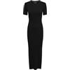 Only Onlfenja Life S/S O-Neck Long Dress Jrs, Nero, M Donna