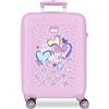 Movom Best Wishes Viola Valigia da Cabina 38x55x20 cm Rigido ABS Lucchetto a Combinazione Laterale 35L 2.5kg 4 Doppie Ruote