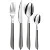 Pradel Essentiel Vibrato Posate 24 pezzi Inox per 6 persone, Grigio | Set di posate da 24 pezzi per 6 persone, acciaio inox 18/0, finitura standard, grigio, spessore 2,5 mm