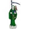 DRW Statuetta Santa Morte verde in resina dipinta a mano con confezione regalo, 20 cm