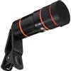 NAMOARLY Obiettivo Teleobiettivo Nero 8x per Smartphone con Clip in Plastica e Vetro, Zoom Ottico Lente per Dispositivo Mobile Compatibile la Maggior Parte dei Telefoni Mobili