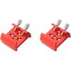 Tityvirnix Set di 2 basi a coda di rondine per telescopio, sostituisce piastra a coda di rondine resistente, 44 x 40 mm, colore: rosso