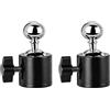 RGYBAO 2 adattatori per giunto sferico in metallo da 17 mm e filettatura femmina da 1/4 per treppiede monitor supporto adattatori testa in metallo