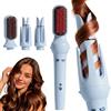 XUANHONG-TECH Ferro arricciacapelli automatico 3 in 1 con bigodini 32/36 mm e spazzola lisciante per capelli, 4 livelli di temperatura, riscaldamento rapido, 60 minuti di sicurezza automatico per tutti i tipi di