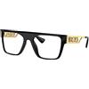 Versace Montatura ROCK ICONS VE 3326U Black Gold 55/19/145 uomo