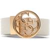 GUESS cintura Stacey Adjustable & Reversible Belt H35 W105 Cream White Multi avorio accorciabile reversibile