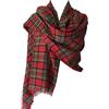 Purple Possum® - Sciarpa da donna in tartan Royal Stewart, motivo a quadri rosso e verde, scialle in cotone a quadretti, uomo, commercio equo