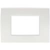 puntoluceled Placca Slim in tecnopolimero compatibile con BTicino Living Light Air 3 moduli Bianco - Cornice frontale da incasso cassetta 503