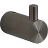 Kiamami Valentina - Appendiabiti da muro per bagno in acciaio inox AISI 304 gun metal fissaggio a vite Aloe
