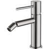 NOLUXA IMEX - Rubinetto Bide Nichel Spazzolato | Rubinetto monocomando Bide per bagno | Rubinetto per bidet con miscelatore acqua calda e fredda | Rubinetteria Bide | Installazione facile | Serie Bless