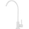YWJFSA Rubinetto per Acqua Potabile, Rubinetto Lavabo Cucina Rubinetto A Collo D'Oca, Raffreddamento Singolo Ruotabile,Bianco