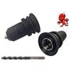 Maschinen-Teufel 1 Chuck, Mandrino Autoserrante, Portautensili Fresa per Punta Trapano in Metallo, Punta Trapano Elicoidale, Trapano in Legno Adatto a Hilti Te 6A, Te 6S, Te 6c. Diametro Punta Des Bohrers 2-13 MM
