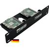MECHONIX Homelab - Supporto per rack da 10 pollici per 2 Raspberry Pi 5, 4 o 3B+, struttura in plastica stabile, accessorio per server Homelab, prodotto in Germania