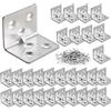 GothicBride 30 pezzi Staffe Angolari 30x30x38mm Squadrette Angolari 90 Gradi, Staffe Angolari per Legno Tavoli, Sedie, Mobili