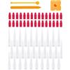 AOTOPYU 30 Pezzi Silicone Ugelli di Ricambio Beccucci Con 3 utensili per calafataggio e coperchio per Cartuccia Ugelli per Silicone per Calafatare Tappi Sigillanti Punte (30-N)