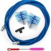 BARETTO | Kit Pulizia Stufa a Pellet | Canna Fumaria Ø 80 + 100 mm | Lunghezza 3 m | 2 Spazzole Nylon | Attacco M12