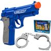 Generico Pistola Giocattolo per Bambini con Manette Pistola Luci e Suoni Cosplay Pistole Gioco Bambini con Luce Suono Manette in Plastica Set Polizia Squadra Speciale Pistole Effetti Luminosi Sonori