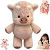 eleqwywdyq Running Peluche, Peluche Mucca, Peluche Che Corre, 45cm, Simpatici Peluche Perfetti Per Alleviare lo Stress e Decorare la Casa (rosa)