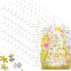 lomdung 10 Pezzi Puzzle Vuoto, Puzzle Vuoti da Personalizzare, Bianca Puzzles di Cartone Vuoto, Facile da Colorare, 15 X 10 CM, 35 Pezzi per Foglio, per Bambini, Ai Giochi Educativi, Alla Pittura
