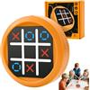 LTFIOON Tic Tac Toe, Gioco Elettronico 4-in-1 Tris, Console di gioco di puzzle portatile Regalo Educativo per Bambini Adulti - Gioco in Famiglia (Arancione)