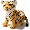 JynxtoyZeal Tiger Peluche Giocattolo Realistico Tigre Peluche Giocattoli Peluche Tigers Cuscino Piccolo Tigres Regalo (23cm, Giallo)