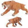 Tsawntd Figurina di tigre, giocattolo realistico di tigre con denti a sciabola per bambini, figura preistorica, giocattolo educativo per l'apprendimento, animali