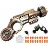 GLHYUOP Metallo Pistola Giocattolo,20 Proiettili Morbidi Giocattolo Antistress Molteplici Modalità Di Gioco Soft Bullet Guns Toy Con Mini Disco In Acciaio,Da Collezionare/Regalare