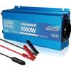 Yinleader Inverter 1000 W/2000 W, Yinleader sinusoidale puro, 12 V AC, 230 V, inverter di tensione, 1 uscita AC, 2 USB, per auto, campeggio, solare