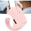 Annadue Anello Remoto Bluetooth con Rotella, Multifunzione Wireless per Scatto Foto e Controllo Video TikTok Lettura, Rosa, Indossabile al Dito, Ricaricabile USB C, 1 Pezzo