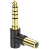 SinLoon Adattatore audio per cuffie TRS da 4,4 mm a 3,5 mm, bilanciato maschio a femmina stereo, spina HiFi placcata oro, convertitore per amplificatore per cuffie Walkman DAP