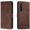 Bravoday Cover per Xiaomi Mi Note 10 Lite 5G, Flip Custodia in Pelle PU Portafoglio Custodia per Xiaomi Mi Note 10 Lite 5G, con Slot per Schede, Marrone