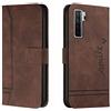 Bravoday Cover per Huawei P40 Lite 5G / Nova 7SE 5G, Flip Custodia in Pelle PU Portafoglio Custodia per Huawei P40 Lite 5G / Nova 7SE 5G, con Slot per Schede, Marrone