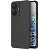 AICEK Compatible con Xiaomi Redmi 13C 5G Cover, Silicone Custodia per Redmi 13C 5G Cover Molle di TPU Sottile Bumper Case Nero