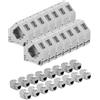 kwmobile Set Modulo Keystone e Adattatore Barra DIN - 16x Moduli Keystone CAT 6A Schermati Presa RJ45-16x Supporti Adattatori - Montaggio Semplice