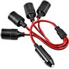 OcioDual Adattatore per accendisigari per auto, cavo di prolunga per presa per auto, connettore duplicatore di da 1 a 4 consigli, cavo di prolunga per connettore accendisigari per auto di 40cm