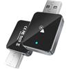 VOKOT Adattatore CarPlay Wireless, adatto per Veicoli Dotati di CarPlay cablato, Plug and Play consente una Connessione rapida e stabile CarPlay Wireless, Dotato di Adattatore di Tipo C (Alluminio)